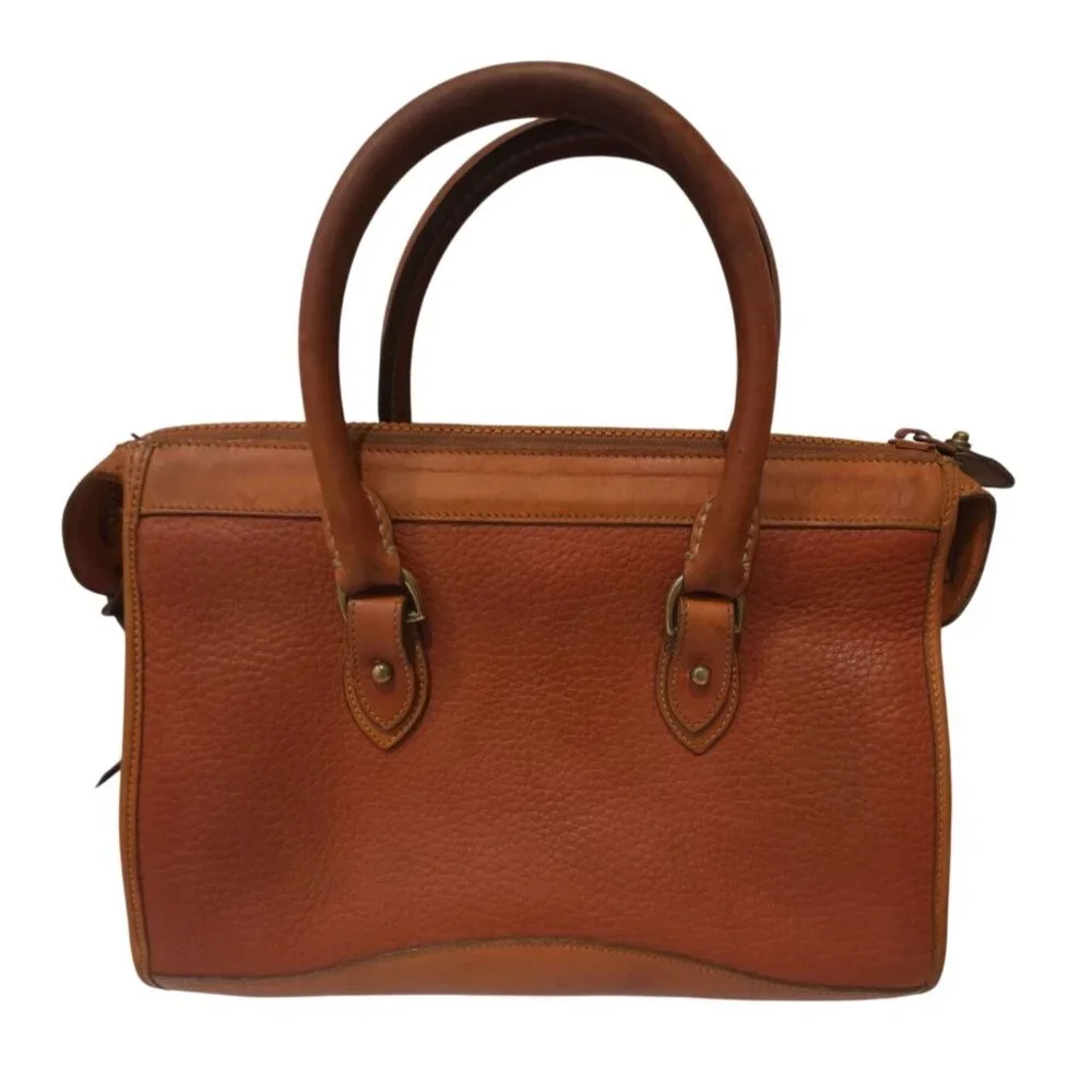 Vintage Dooney & Bourke Pebbled Leather Satchel Handbag - Made In USA - Picture 3 of 16